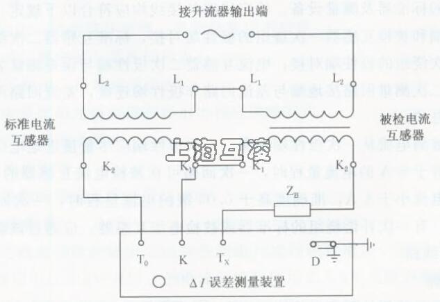 電流傳感器的角差、比差及復(fù)合誤差的微差法檢定線路圖